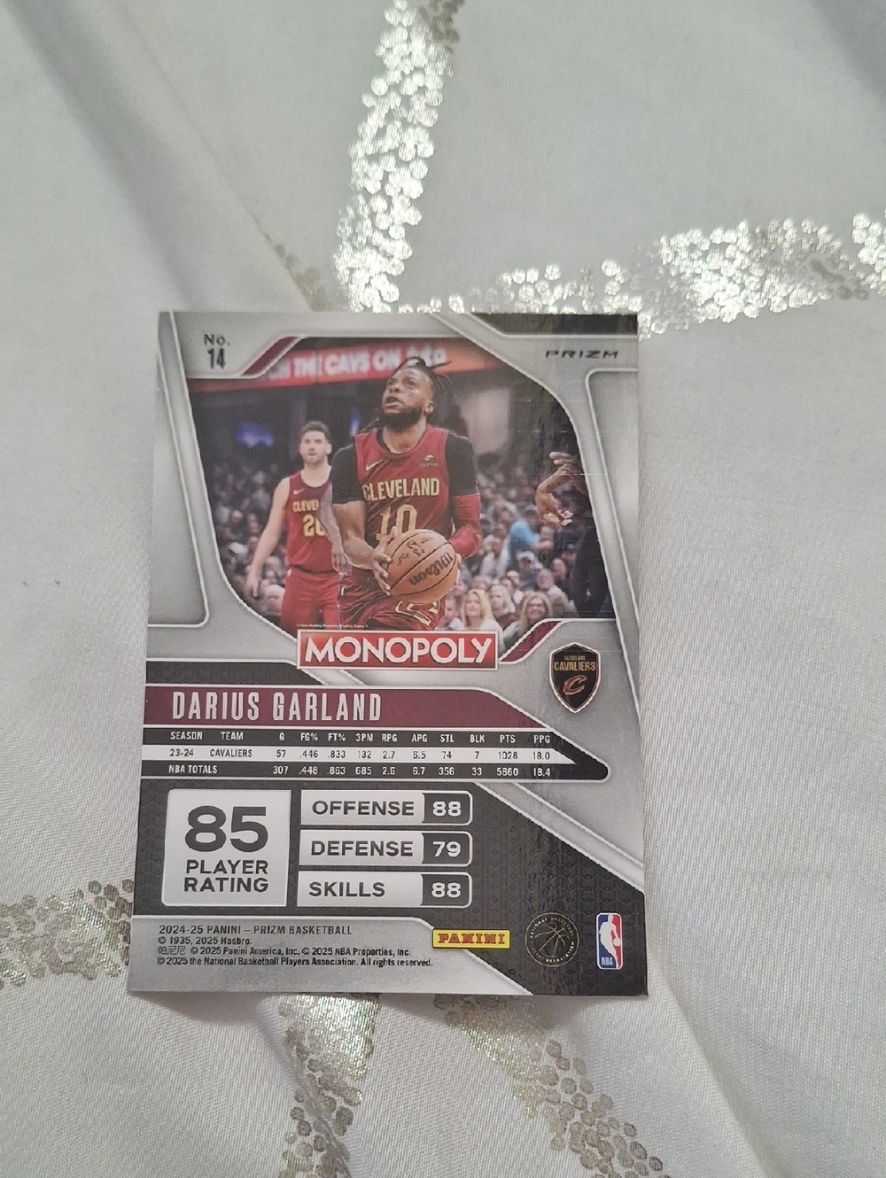 Panini Monopoly Darius Garland Cleveland Cavaliers Red/White